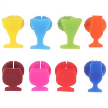 Accesorios para copas de vino, identificadores reutilizables, 8 Uds