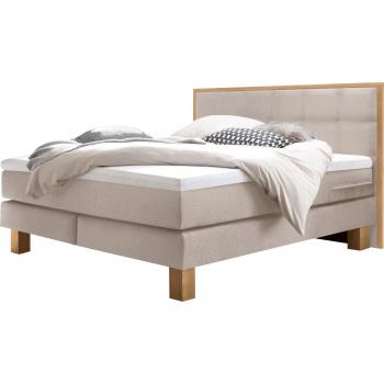 Boxspringbett HASENA Cottage, beige, mit Eichenrahmen