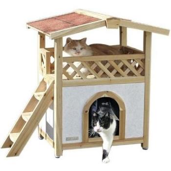 Casa de madera para gatos Tyrol Alpin 88 x 57 x 77 cm