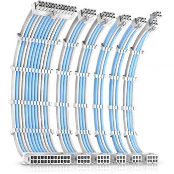 Antec RGB‑Friendly PSU Extension Kit – 6 Cables (24‑Pin, 4+4‑Pin, 8‑Pin, 6‑Pin)