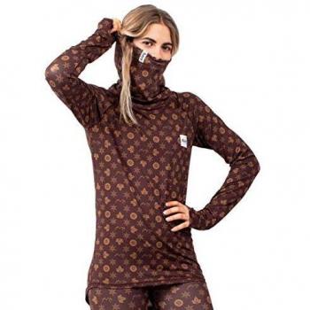 Eivy Icecold Gaiter Camicia Intima Femminile Maniche Lunghe Colletto Alto Pile Monogram S