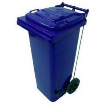 Pedal operated wheelie bins, 120L Blue