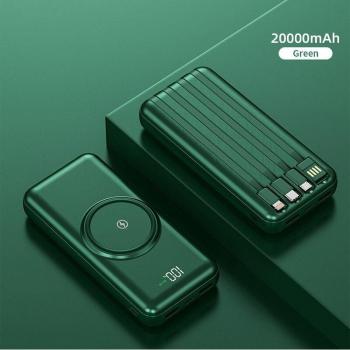 Pinzheng 20000mAh Draadloze Powerbank voor iPhone 12 Pro en Xiaomi 10