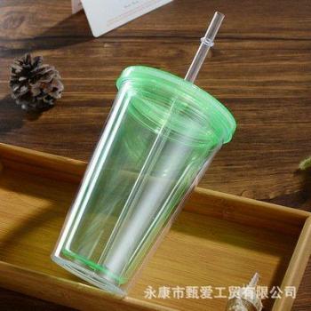 450ml Reusable Iced Tumbler with Straw for Cold Drinks