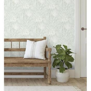 Muestra de Papel Pintado Vinílico Selva Tropical con Hojas