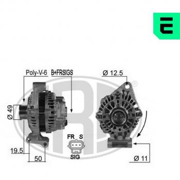 Alternateur 90A pour Ford Fusion Break ERA 210367A