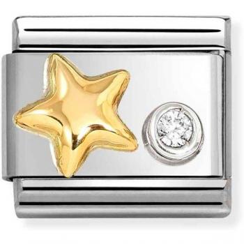 Gold CZ Raised Star Charm Classic Edition