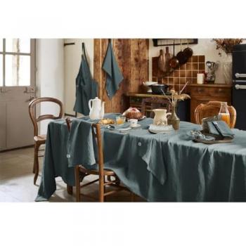Nappe Altobuy Margaux 170x250cm Lin Lavé Ardoise