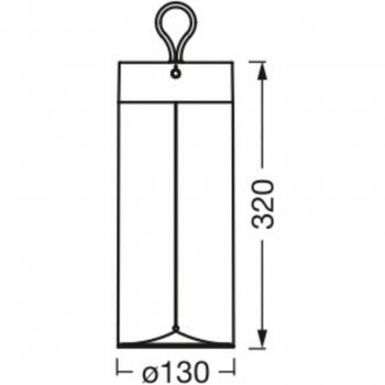 Lampe à poser LED, 32 cm, en PVC gris