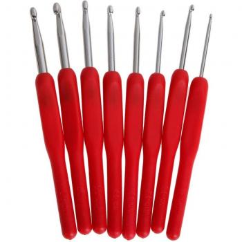 Juego de agujas de ganchillo de aluminio 2,5-6mm, 8 piezas