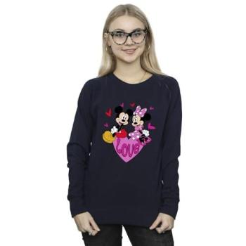 Navy Disney Love Hearts Mickey-Minnie Tee for Women