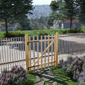 Portón de jardín en madera de avellano 100x120 cm