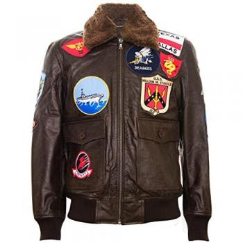 Men's Top Gun A2 Leather Bomber Jacket
