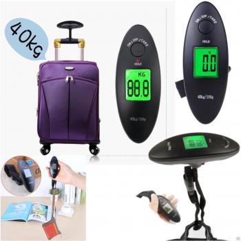 Bilancia da Viaggio Elettronica 40 Kg con Gancio e Display LCD WH-A15
