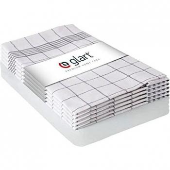 EcoSoft Kitchen Towel Bundle – 5 × Grey Tea – 50×70 cm – 100% Cotton – Ultra‑Absorbent