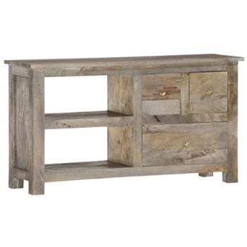 Meuble TV en bois massif 100x30x55 cm
