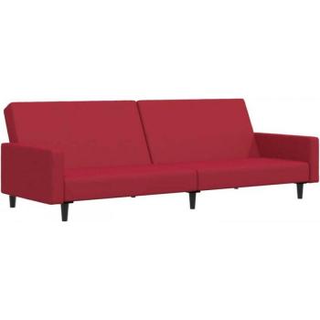 Sofá cama de 2 plazas terciopelo rojo vino tinto (repite)