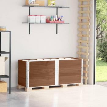 Brown Pine Pallet Collars 3 pcs 150x50 cm vidaXL
