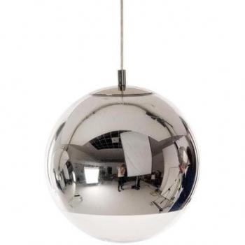 Suspension Tom Dixon Ball miroir 25 cm finition argent-blanc