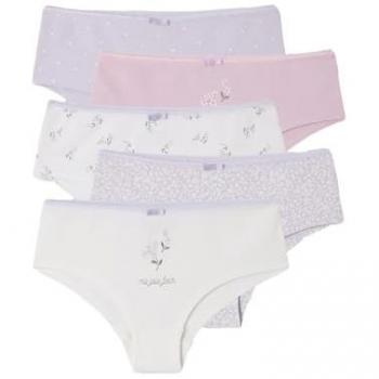 VertbauDet Fille Shorties 5× Fleurs Violines