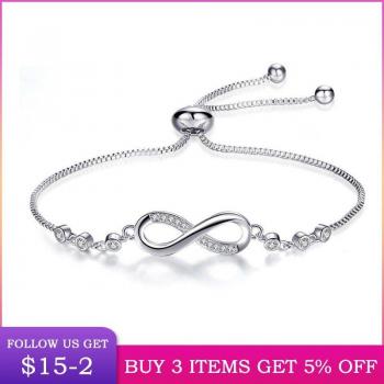 Perpetual Radiance 925 Silver Infinity Bracelet for Her