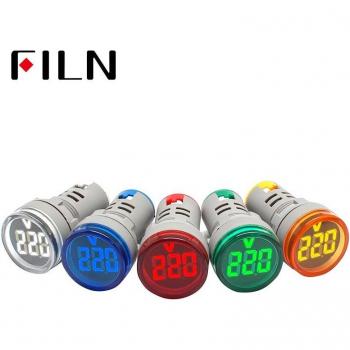 22mm LED Voltmeter Signal Lamp AC60-500V for Marine Applications