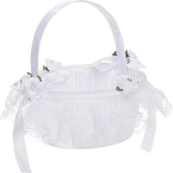Panier porte-fleurs en dentelle pour cérémonies