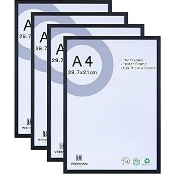 Elegant Wood & Glass A4 Wall & Table Frames
