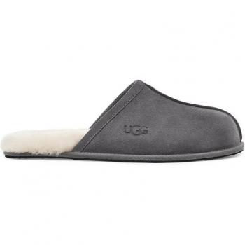 UGG Men's Scuff Sheepskin Backless Slip‑On in Dark Gray, Size 10