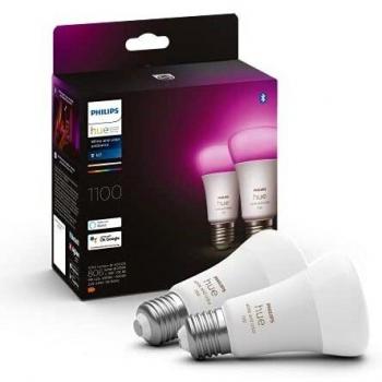 Philips Hue White & Color Ambiance-Lampe, 2x E27 Glühbirne, 75 Watt