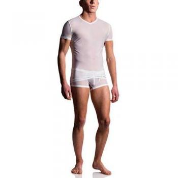 M101 V-Ausschnitt Shirt 4er Pack Weiß L