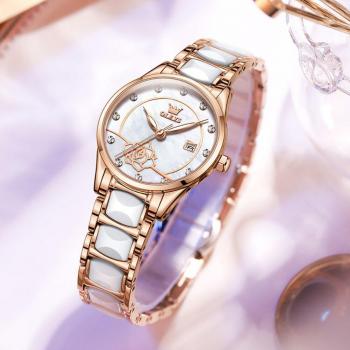 OLEVS Girls' Wristwatch with Ceramic Strap