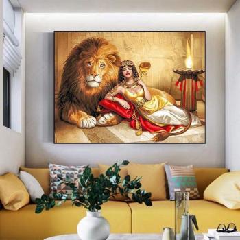 Arte en Diamante 5D León y Mujer