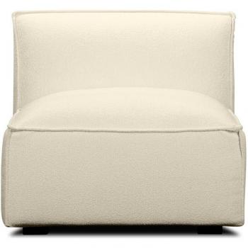 Eleganter Bouclé Sessel AUSTER in Weiß