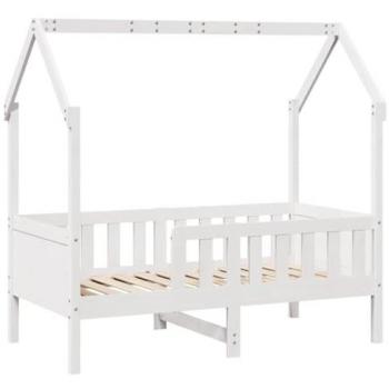 VidaXL Kinderbett 80x160 cm, Hausbett, Weiß, Kiefernholz