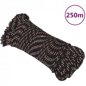 Corde de bateau 5 mm noire 250 m en polypropylène