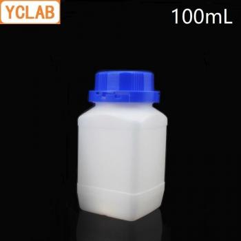 Flacon d’échantillonnage YCLAB 100 mL en HDPE, bouchon bleu anti-vol
