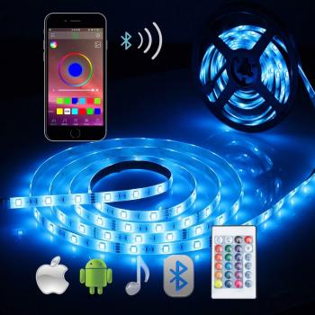 Striscia LED 5050 5m ALED LIGHT – Soluzione Impermeabile per Giardino con Telecomando IR e Bluetooth