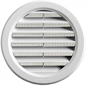 Grille ronde encastrée t10rx Edil Plast 120 mm – version blanche