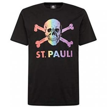 FC St. Pauli Regenbogen T-Shirt schwarz Herren S