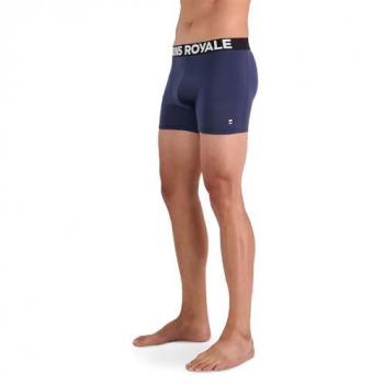 Herren Boxershort Mons Royale Hold'em Shorty, Merinoull, Blau, L