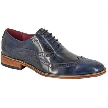 Burnished Leather Brogue Oxford Shoes for Men by Goor