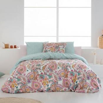 Housse de couette réversible en coton multicolore 260x240 cm