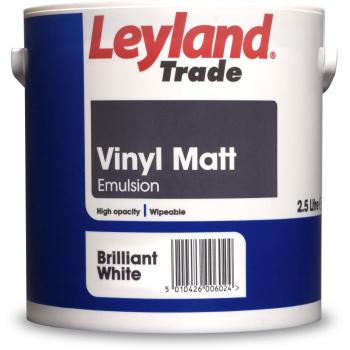 Leyland Trade 264802 Vinyl Matt, Brilliant White, 2.5L