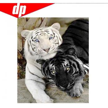 Broderia con Diamanti 5D Tigre