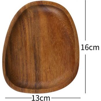 Juego de Platos y Bandejas de Madera Maciza para Cena