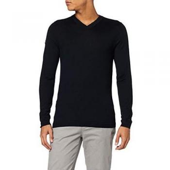 Suéter de merino Superdry Edit Vee, Negro (Nightwatch Black W6g), S para Hombre