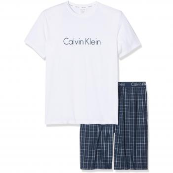 Calvin Klein Pijama S/S Crew Neck para Hombre, Multicolor