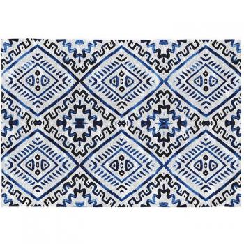 Alfombra Azul Kinsasa 160 x 230 cm con Impresión Digital