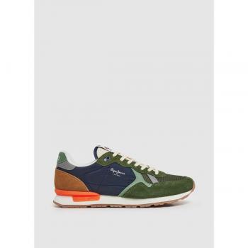 Baskets Pepe Jeans Brit Mix Vert M